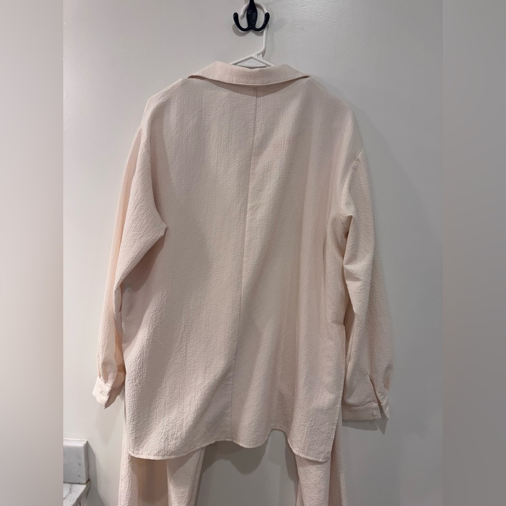 Cream Button-Up Lounge Set - Picture 2 of 5